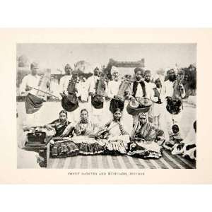   Drums Indian Music Posing   Original Halftone Print: Home & Kitchen