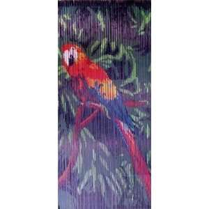   : Red Parrot Beaded Curtain Room Divider Panel Decor: Home & Kitchen