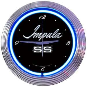 Neon Clock Chevy Impala SS Super Sport GM Muscle sign  