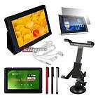   Kit for Acer Iconia A500 A501 Tablet Leather Case+Black Skin