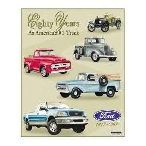  Ford Trucks 80 Year Tribute Tin Sign: Automotive