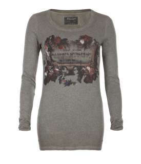Floral Brand L/s Tee, Women, Graphic T Shirts, AllSaints Spitalfields