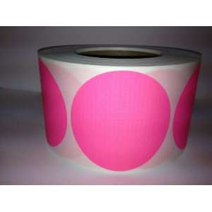   Pink Round color coded inventory dots Labels Stickers: Office Products