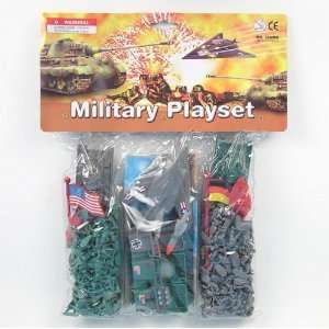 Mini Plastic Army Men Military Playset  Over 250 Pieces  