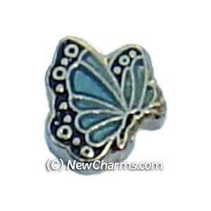  Butterfly Birthstone March Floating Locket Charm: Jewelry