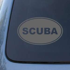 SCUBA EURO OVAL   Dive   Vinyl Car Decal Sticker #1740  Vinyl Color 