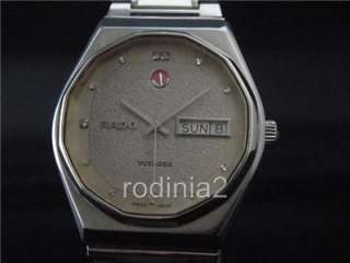 Mens Rado Voyager Silver Dial SS Manual Watch Great  