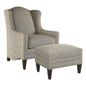   Traditional Winged Accent Chair with Custom Fabric Furniture & Decor