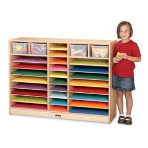   27910JC, Classroom Paper Rack Mobile Storage Cabinet