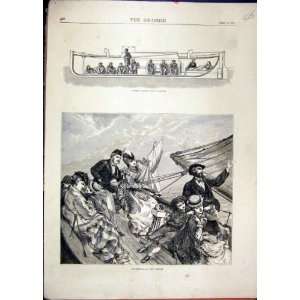  1871 Yachting Family Harris Patent Safety Lifeboat Old 