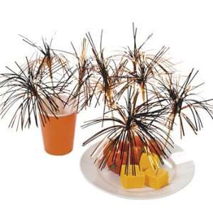  Orange & Black Burst Picks   Tableware & Party Straws 