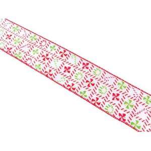  Candy Crush Peppermint Candy Design Wired Christmas Ribbon 