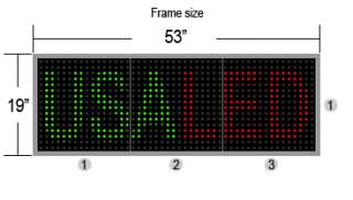    26MM TRI COLOR OUTDOOR PROGRAMMABLE SCROLLING MESSAGE BOARD  