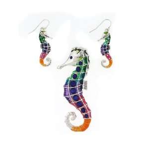 Fashion Jewelry ~ Seahorse Pendant Set 