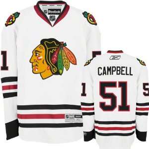 Brian Campbell Premier Jersey: Chicago Blackhawks #51 White Premier 