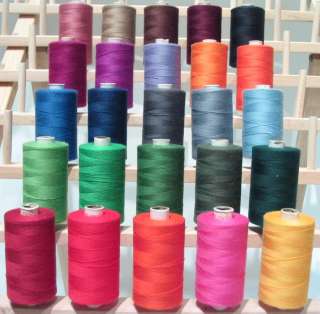 NEW LARGE 75 3PLY SEWING QUILTING SERGER THREAD 1100yards & RACK 