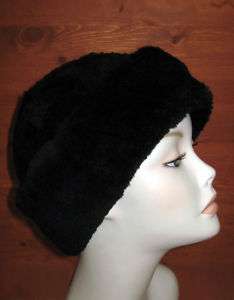 NEW Black Sheepskin Shearling Fur Hat Real Leather  