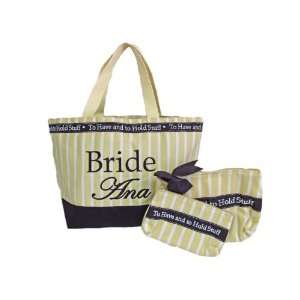     Bride Tote AND 2 Cosmetic Bags   Personalize It 