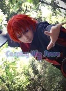 Akatsuki Sasori Cosplay Short Copper Red Hair Wig  
