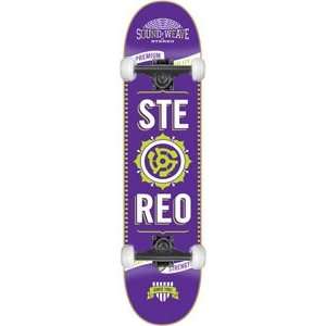  Stereo Sound Weave Complete Skateboard   8.0 Purple w 
