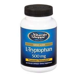Vitamin Shoppe   L Tryptophan, 500 mg, 60 veggie caps