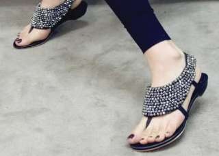 Womens Sexy Diamante Slingback Sandals Shoes US 6.5 7 8  