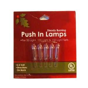   Clear Steady Burning Mini Replacement Christmas Light Bulbs 2.5 Volt