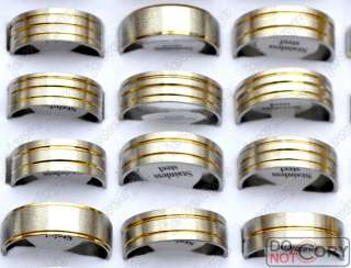 Wholesale lots 50 18K gold & Stainless steel Rings free  