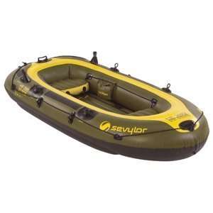 Sevylor Fish Hunter Inflatable 4 Person Boat:  Sports 