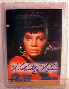 Star Trek Uhura Skybox autographed A34 Card 1997  