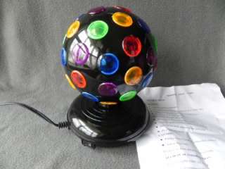 DISCO TYPE REVOLVING LIGHTED LARGE 6 INCH BALL WITH 46 MULTI COLORED 