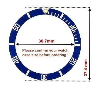 BEZEL INSERT FOR ROLEX SUBMARINER WATCH PARTS   BLUE / SILVER COLOR 