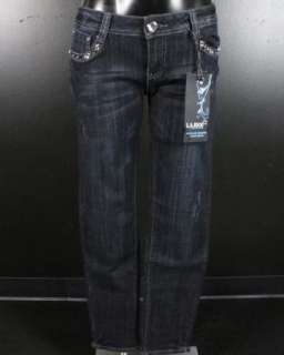 NWT Womens LA IDOL Skinny Jeans DANGLING CRYSTAL ACCENTS 1972NR 