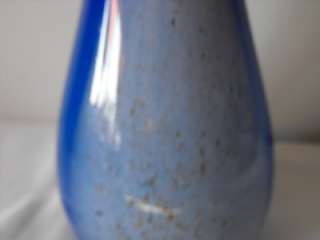 Blue & White Art Glass 15.75 Floor or Table Vase  