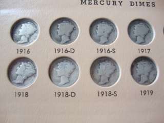 1916   1945 Complete Mercury Dime Collection   INCLUDES 1916 D & 1921 