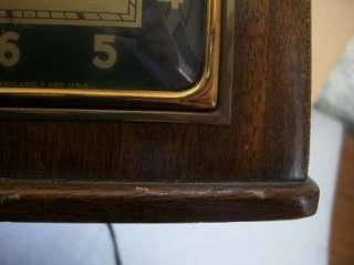 Vintage Wooden Telechron Electric Clock Model 3H151  