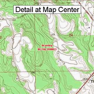 USGS Topographic Quadrangle Map   Brantley, Alabama (Folded/Waterproof 