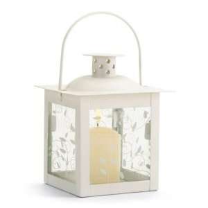  Small Ivory Color Glass Lantern