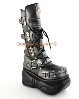 DEMONIA Mens Cyber Goth Platform Knee Hi Boots Shoes 885487454511 
