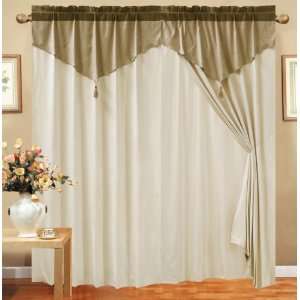  Brand New Beverly Micro Suede Curtains Panels with Valance 