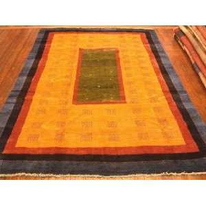  7x12 Hand Knotted Gabbeh Persian Rug   120x75: Home 