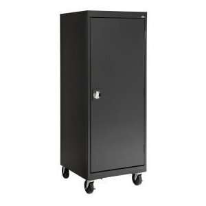  Mobile Storage Cabinet 24x24x66 Black 