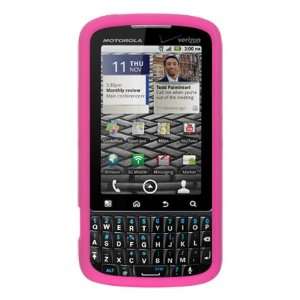  HOT PINK Soft Silicone Skin Cover Case for Motorola Droid 