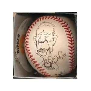 Dave Coverly Hand Signed Baseball With Original Artwork Of Jimmy 