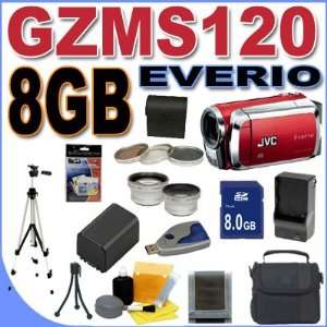  JVC Everio GZ MS120 Dual Flash Camcorder (Red) BigVALUEInc 