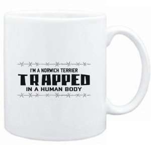 Mug White  I AM A Norwich Terrier TRAPPED IN A HUMAN BODY 
