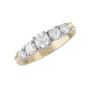    Dayra   size 5.25 14K Gold Semi Eternity Diamond Ring Jewelry