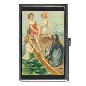 1910 3 Pin Up Girls in Rowboat Coin, Mint or Pill Box 
