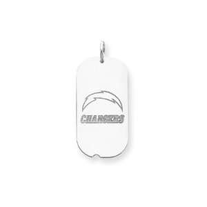  Sterling Silver San Diego Chargers Large Dog Tag Logo 