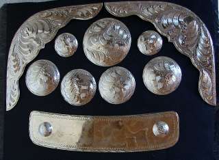 Western Saddle Show Silver plated Trims 11pc Showman  